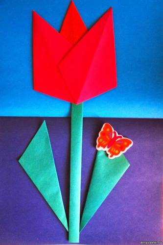 Поделки из бумаги цветы тюльпаны оригами